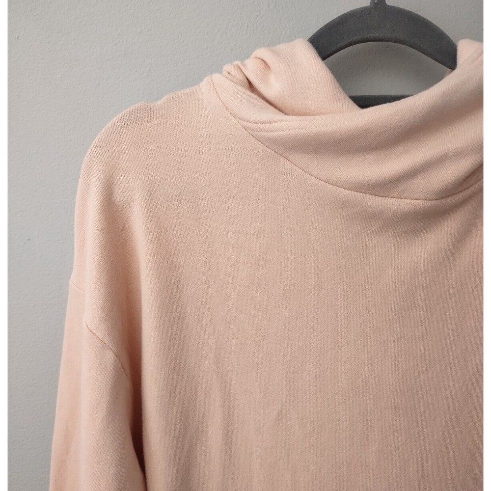 Vince Crossover Collar Hooded Sweatshirt Peach Hoodie Womens Small Activewear - Picture 2 of 7